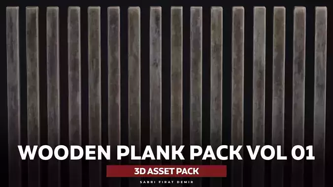 Wooden Plank Pack Vol 01 Low-poly 3D model