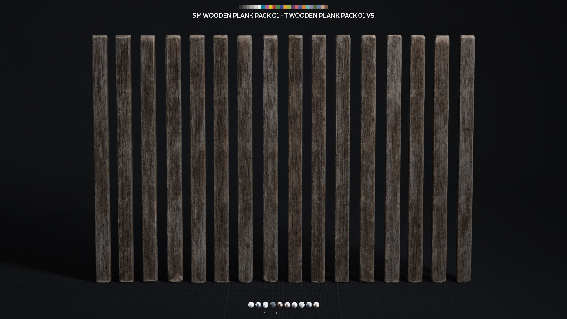 Wooden Plank Pack Vol 01 Low-poly 3D model_6