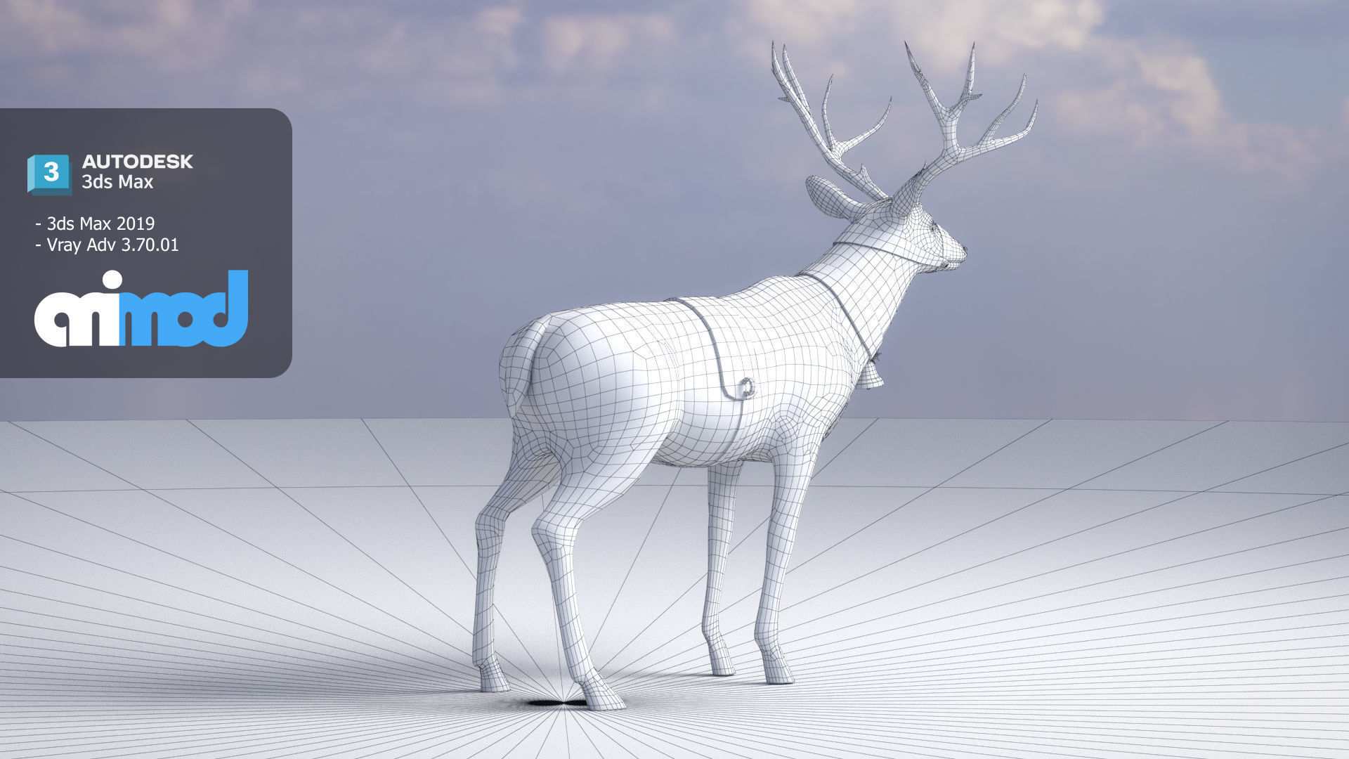 Animal Deer 002 3D model_8