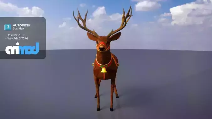 Animal Deer 002 3D model