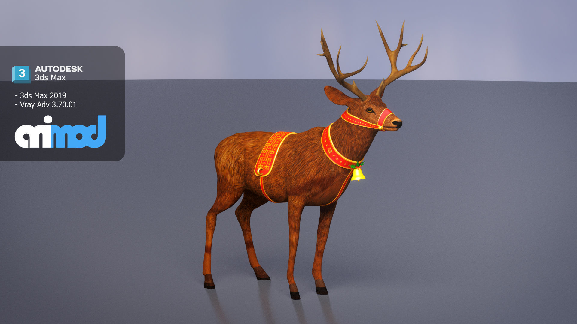 Animal Deer 002 3D model_1