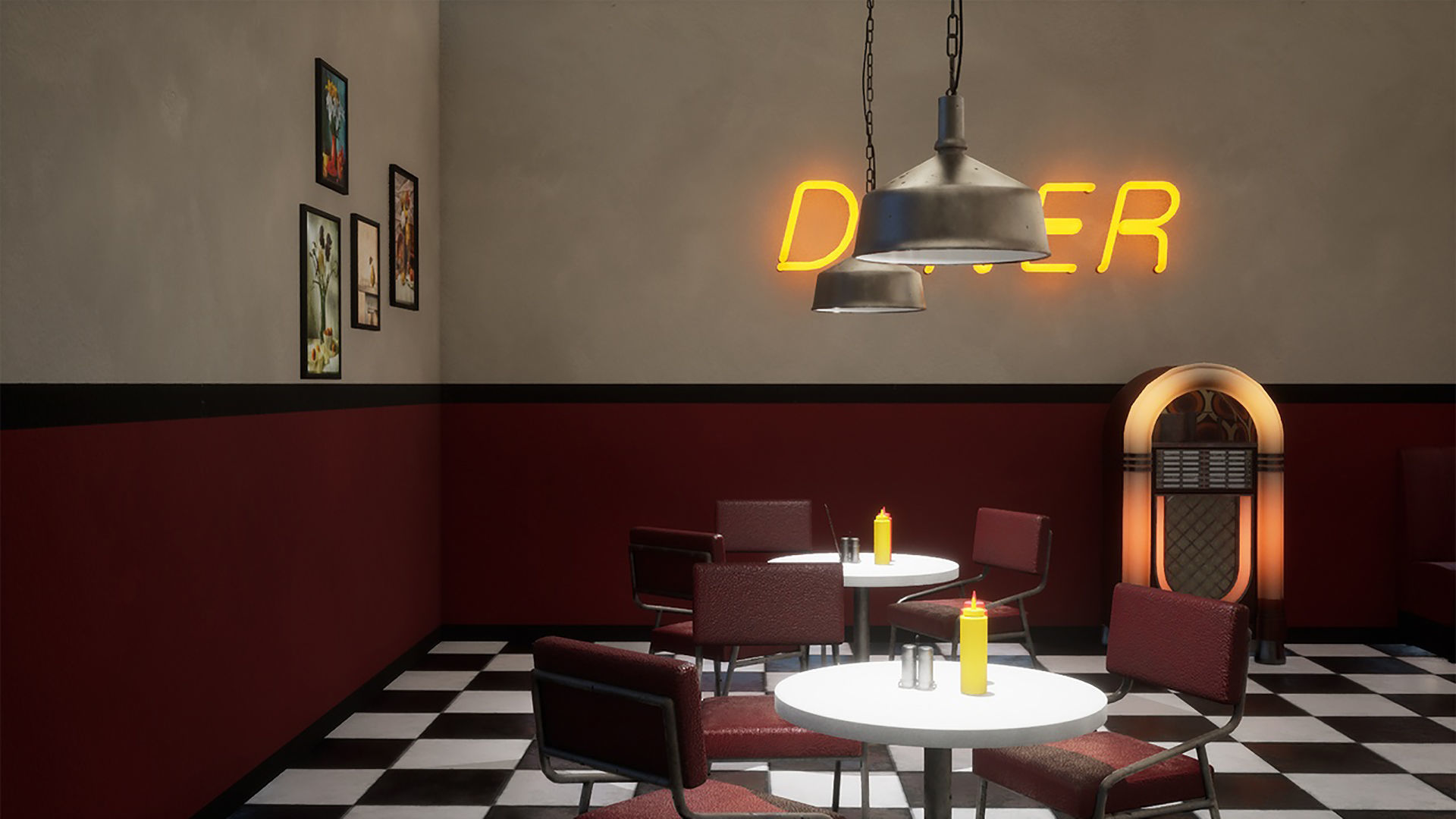 Diner Interior 3D model_1