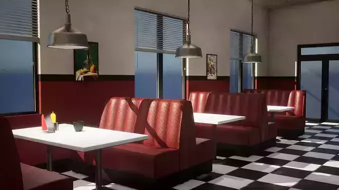 Diner Interior 3D model