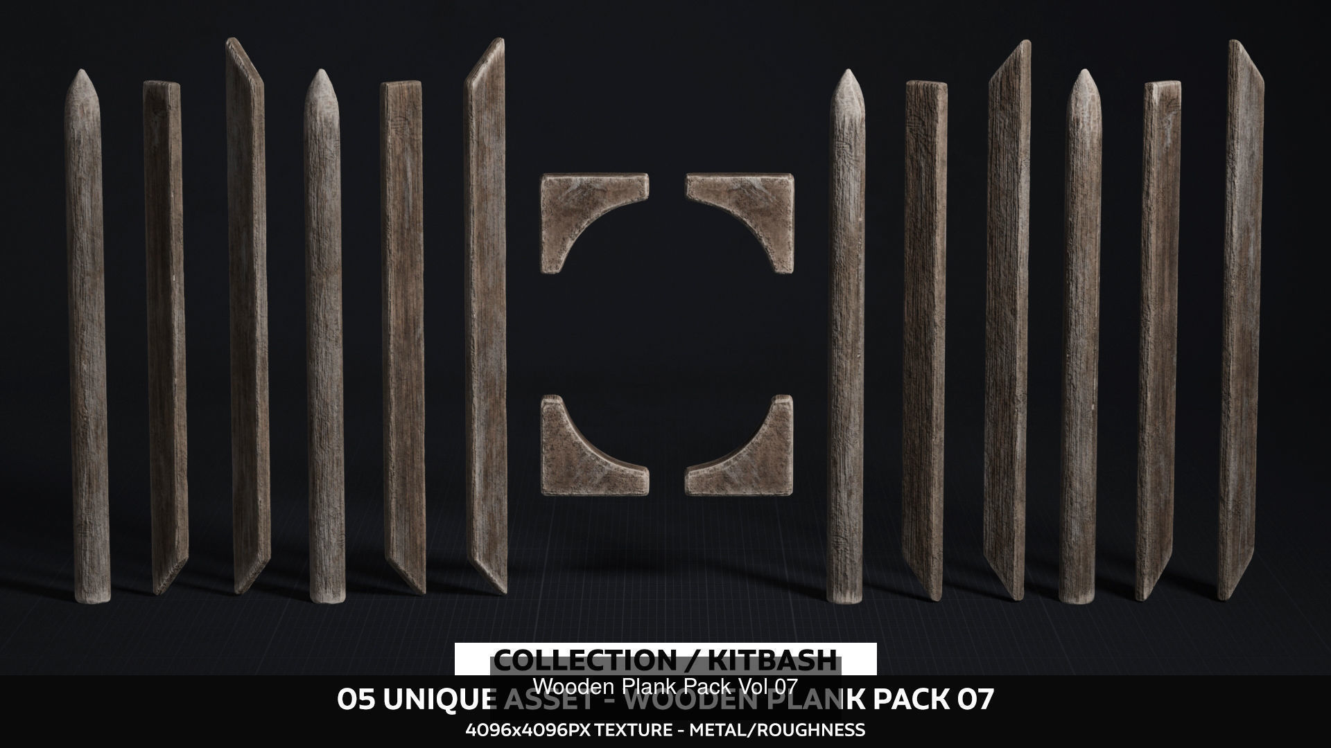 Wooden Plank Pack 3D Model Collection_5