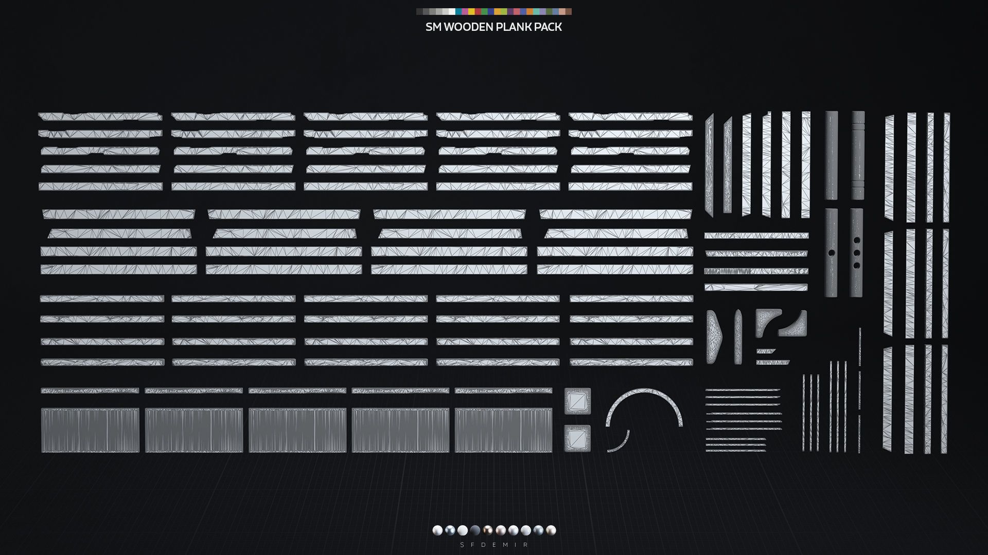 Wooden Plank Pack 3D Model Collection_17