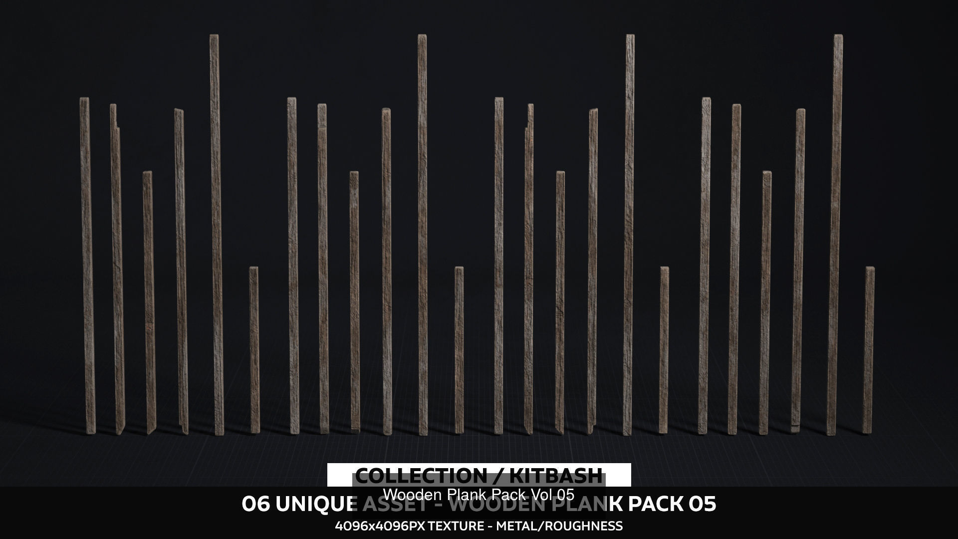 Wooden Plank Pack 3D Model Collection_2