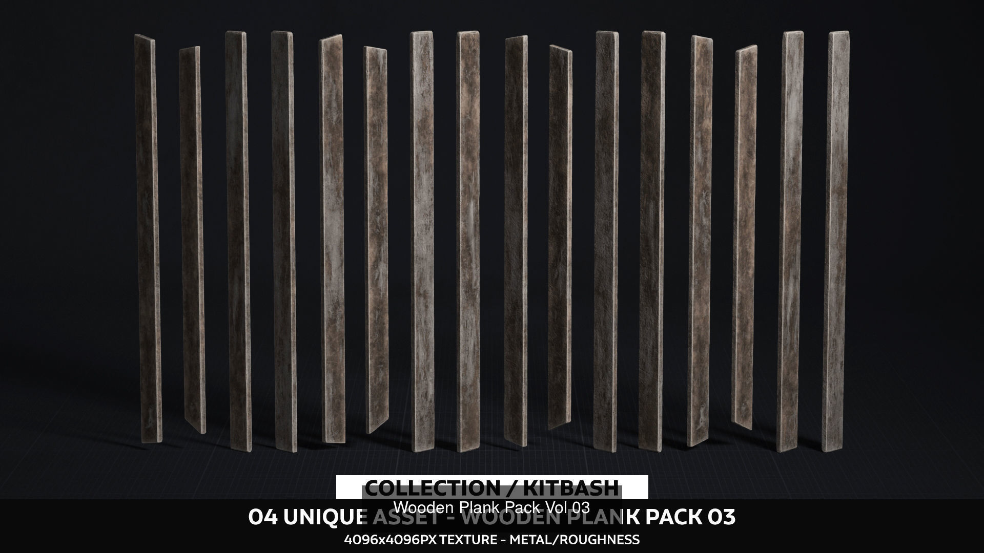 Wooden Plank Pack 3D Model Collection_4