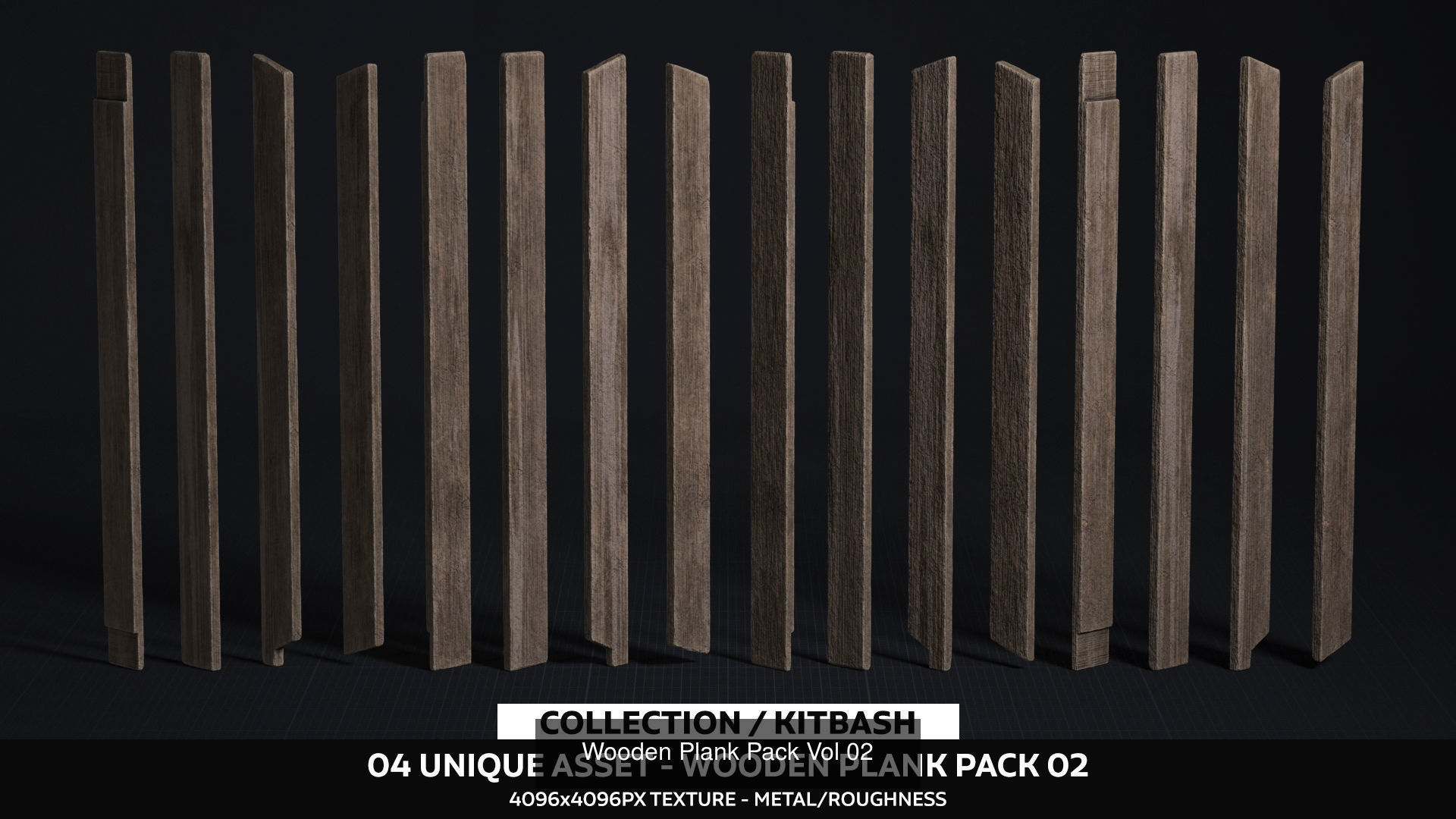 Wooden Plank Pack 3D Model Collection_10