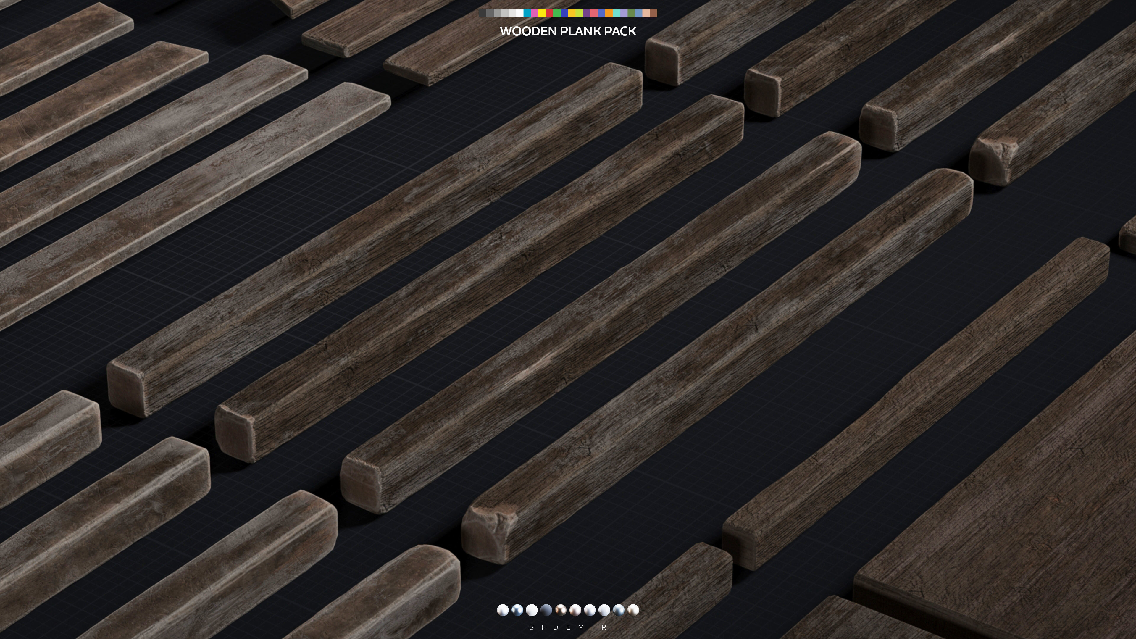 Wooden Plank Pack 3D Model Collection_14