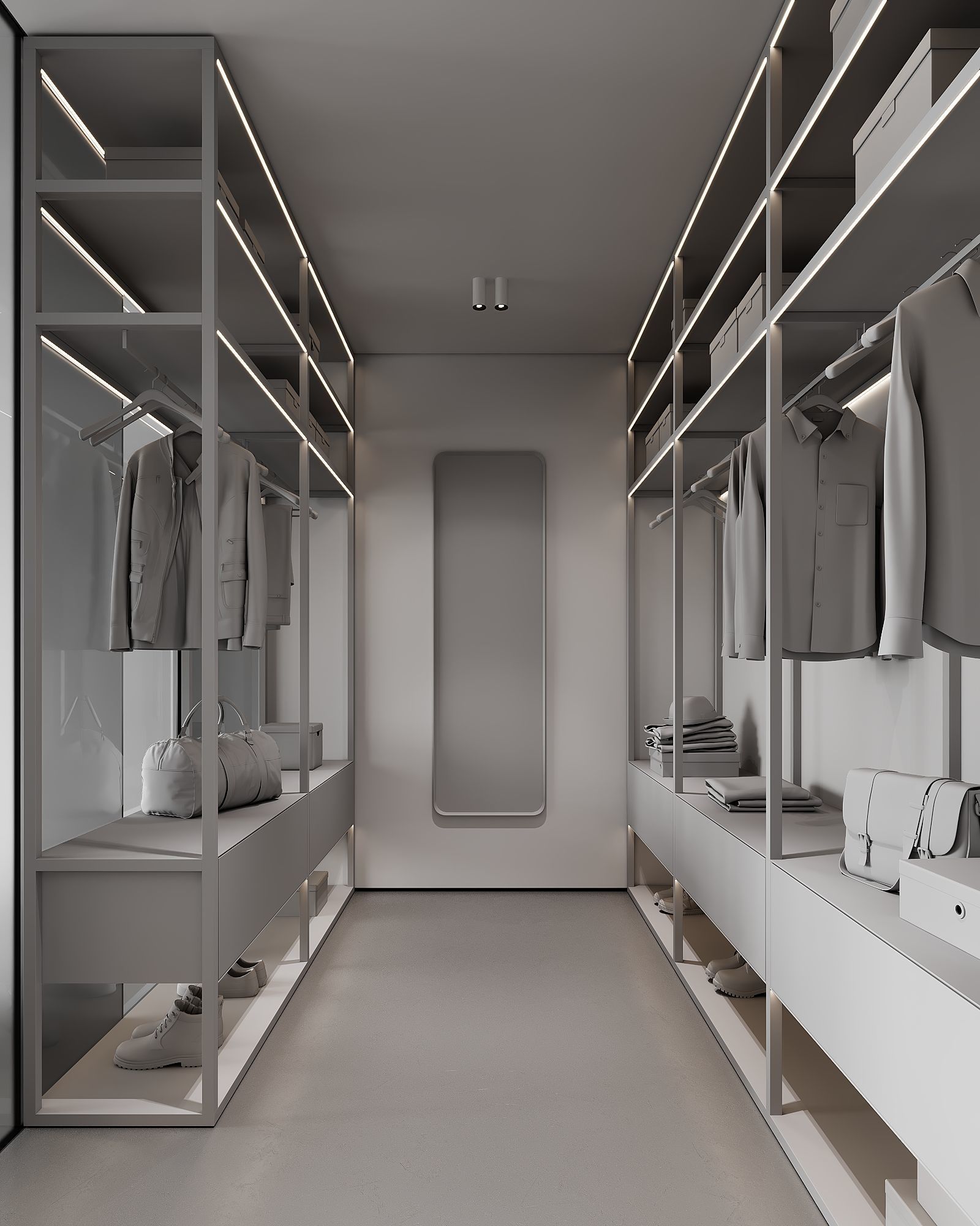 AR-22081 Gray House - Bedroom 3D Scene 3D model_22