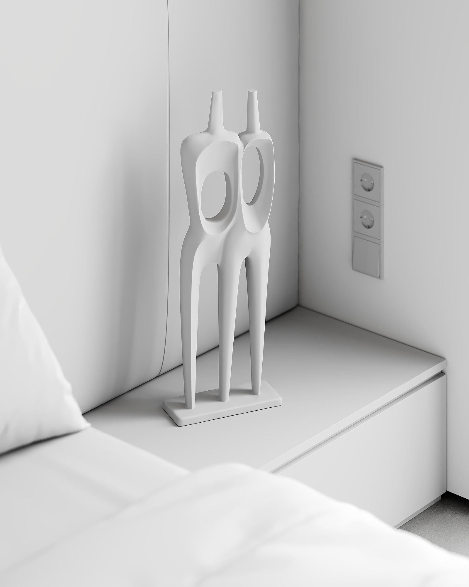 AR-22081 Gray House - Bedroom 3D Scene 3D model_18