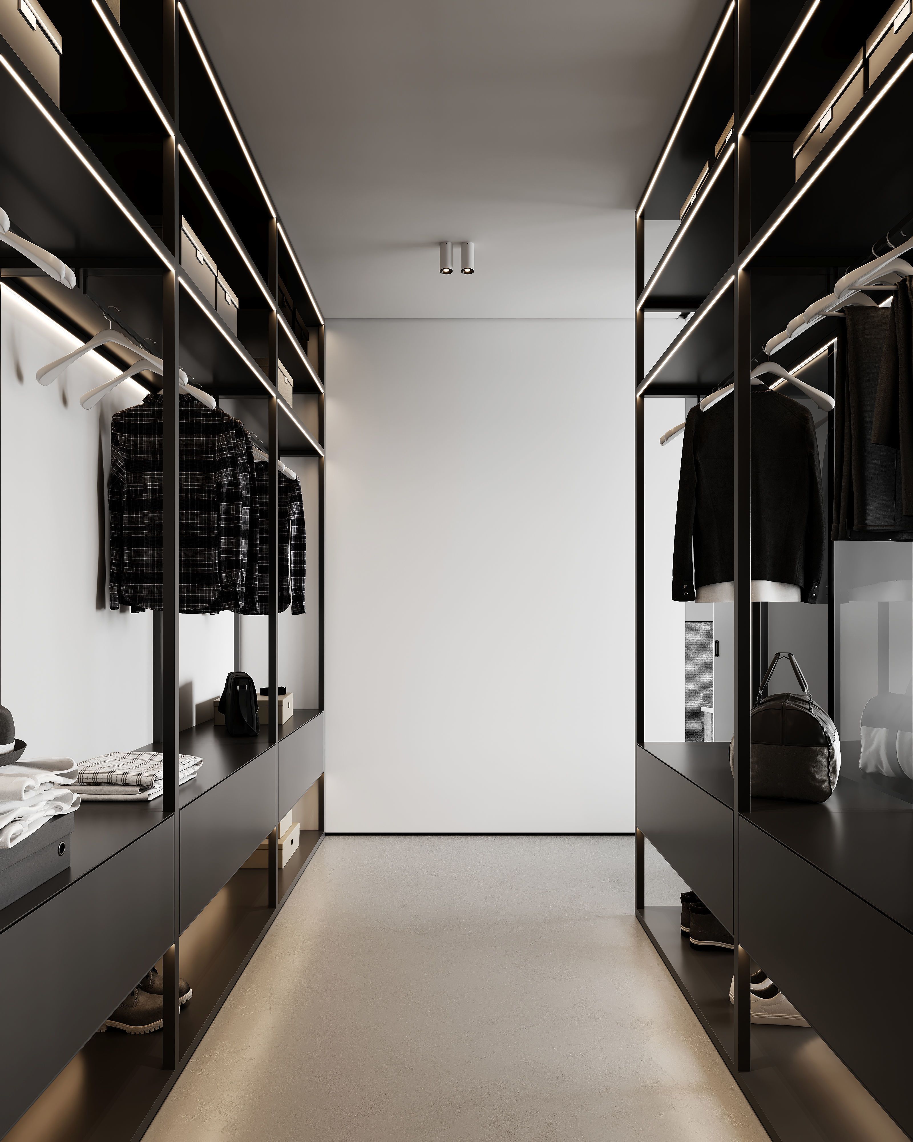 AR-22081 Gray House - Bedroom 3D Scene 3D model_9