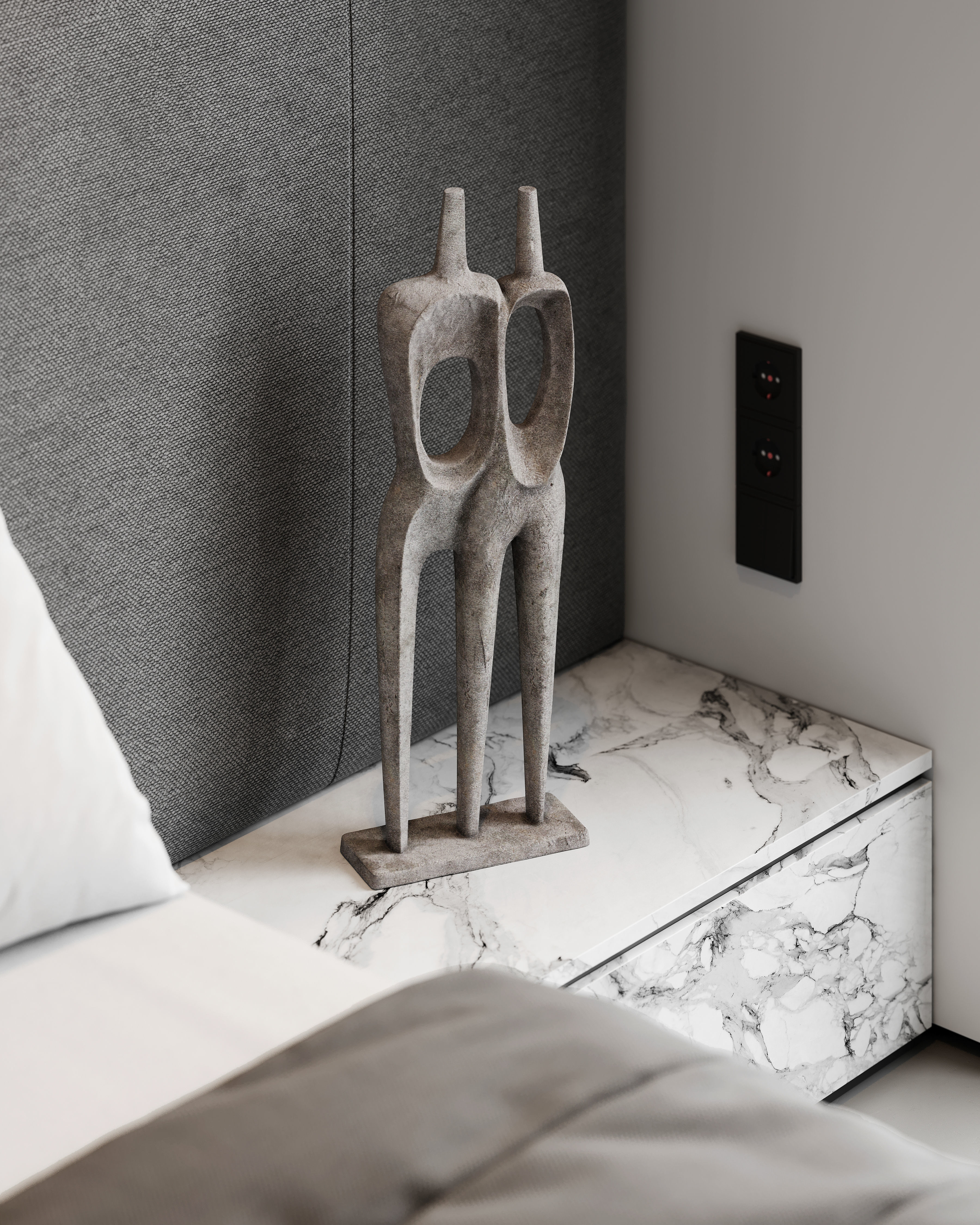 AR-22081 Gray House - Bedroom 3D Scene 3D model_6