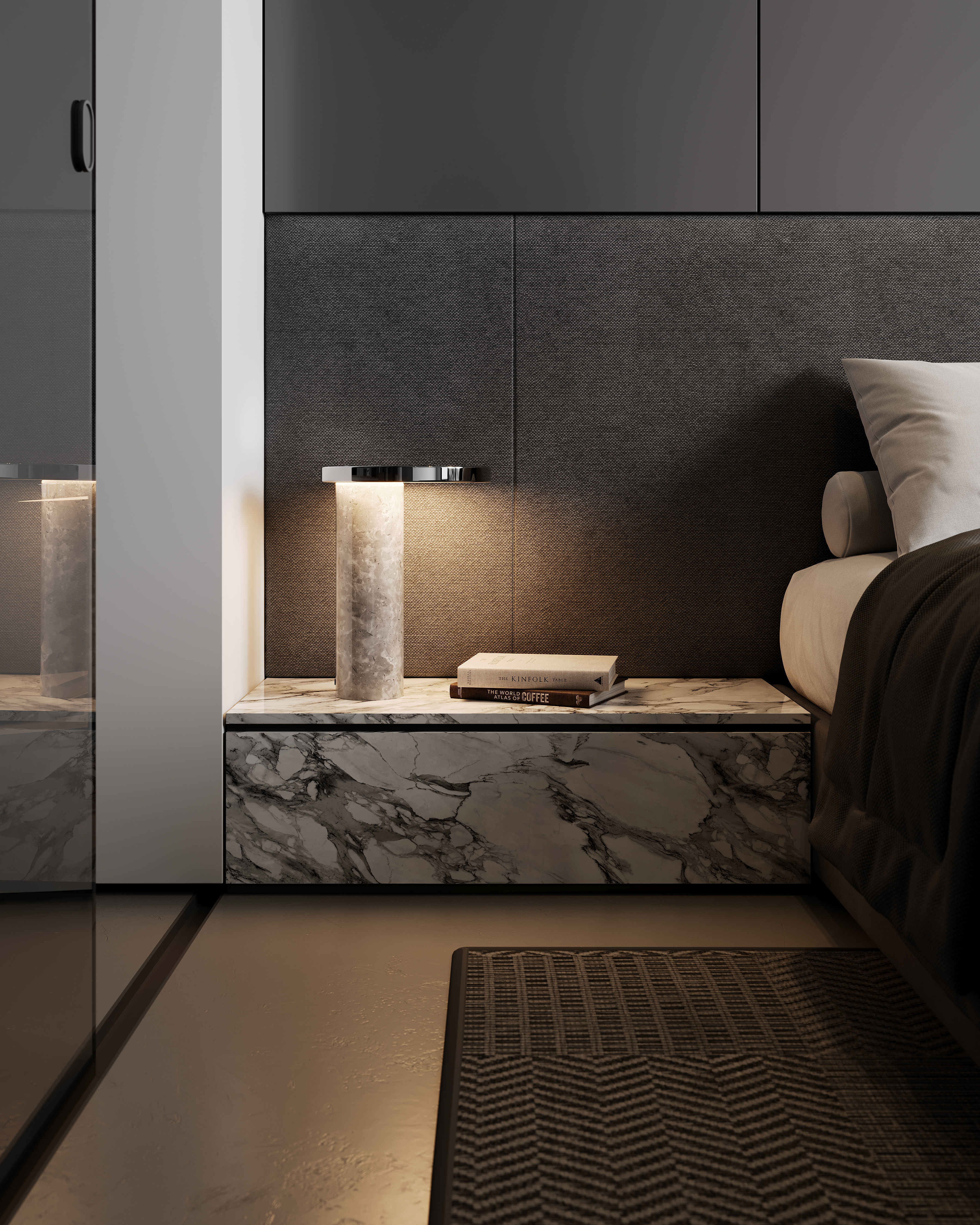 AR-22081 Gray House - Bedroom 3D Scene 3D model_5