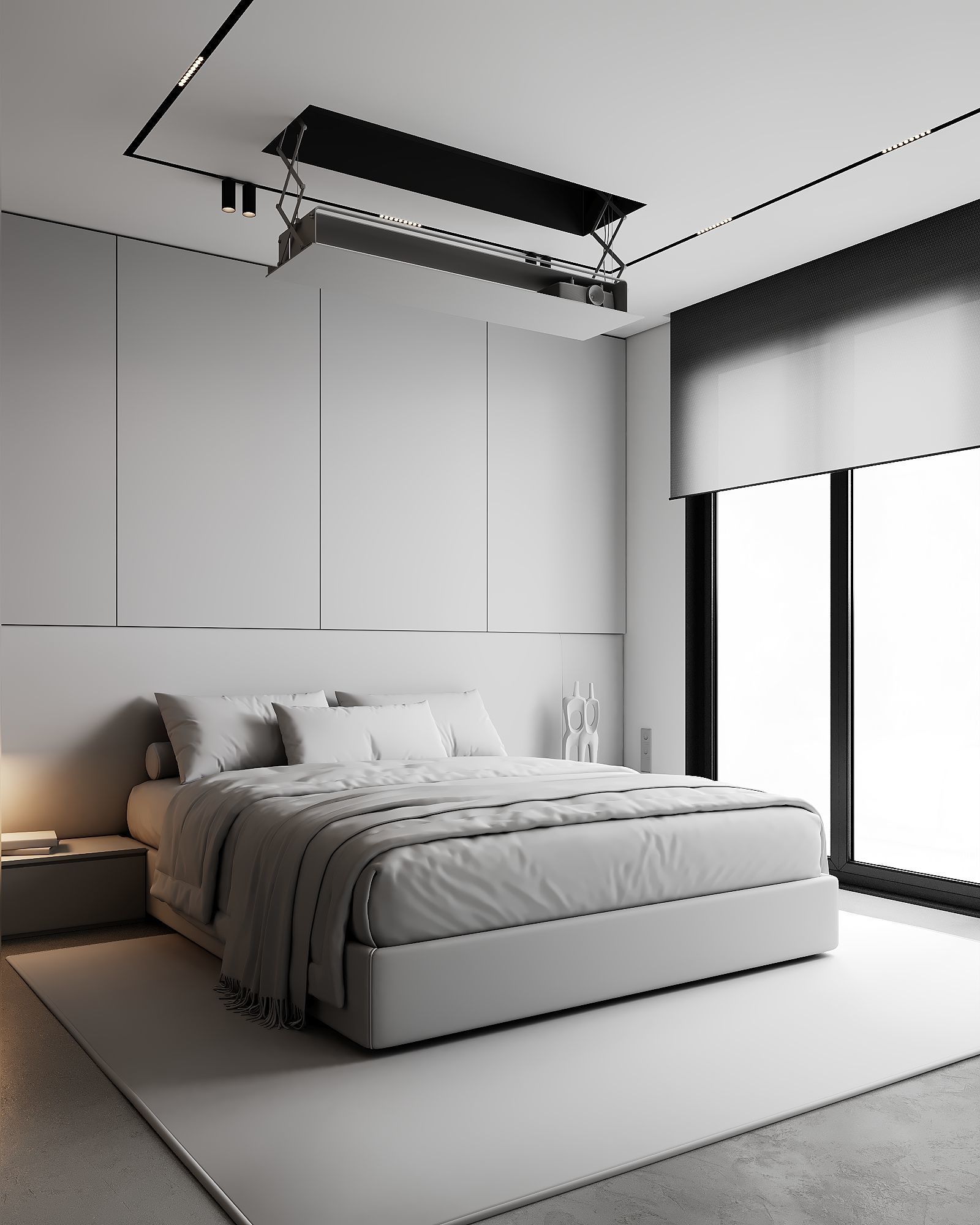 AR-22081 Gray House - Bedroom 3D Scene 3D model_21
