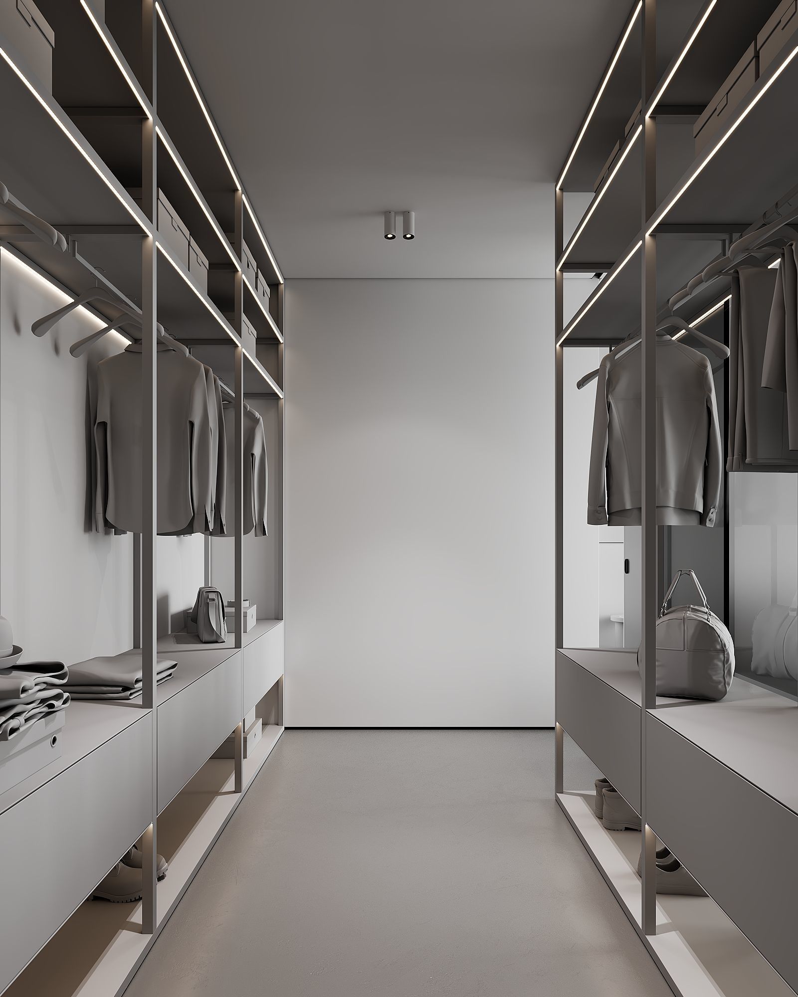 AR-22081 Gray House - Bedroom 3D Scene 3D model_14