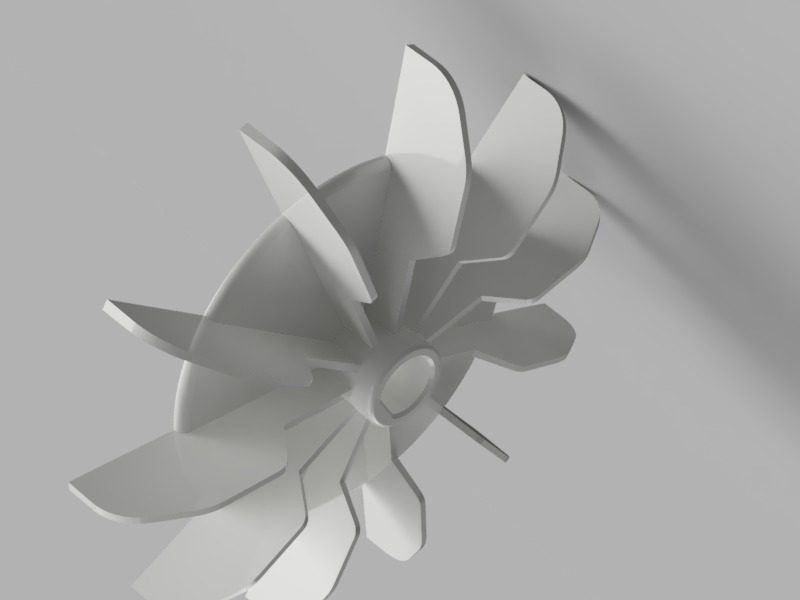 Engine Turbine Rotor Free 3D print model_1