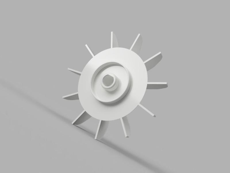 Engine Turbine Rotor Free 3D print model_2