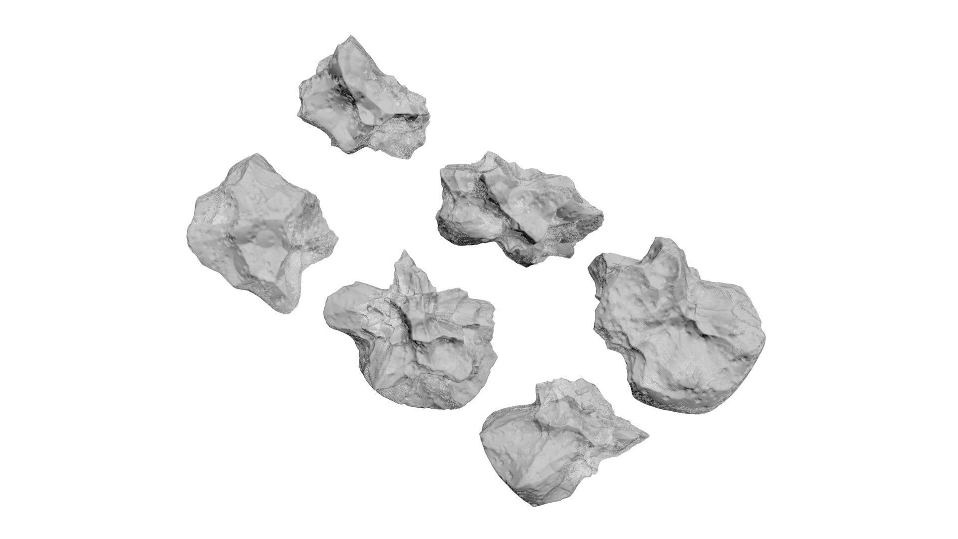 Asteroids Set 3D model_26