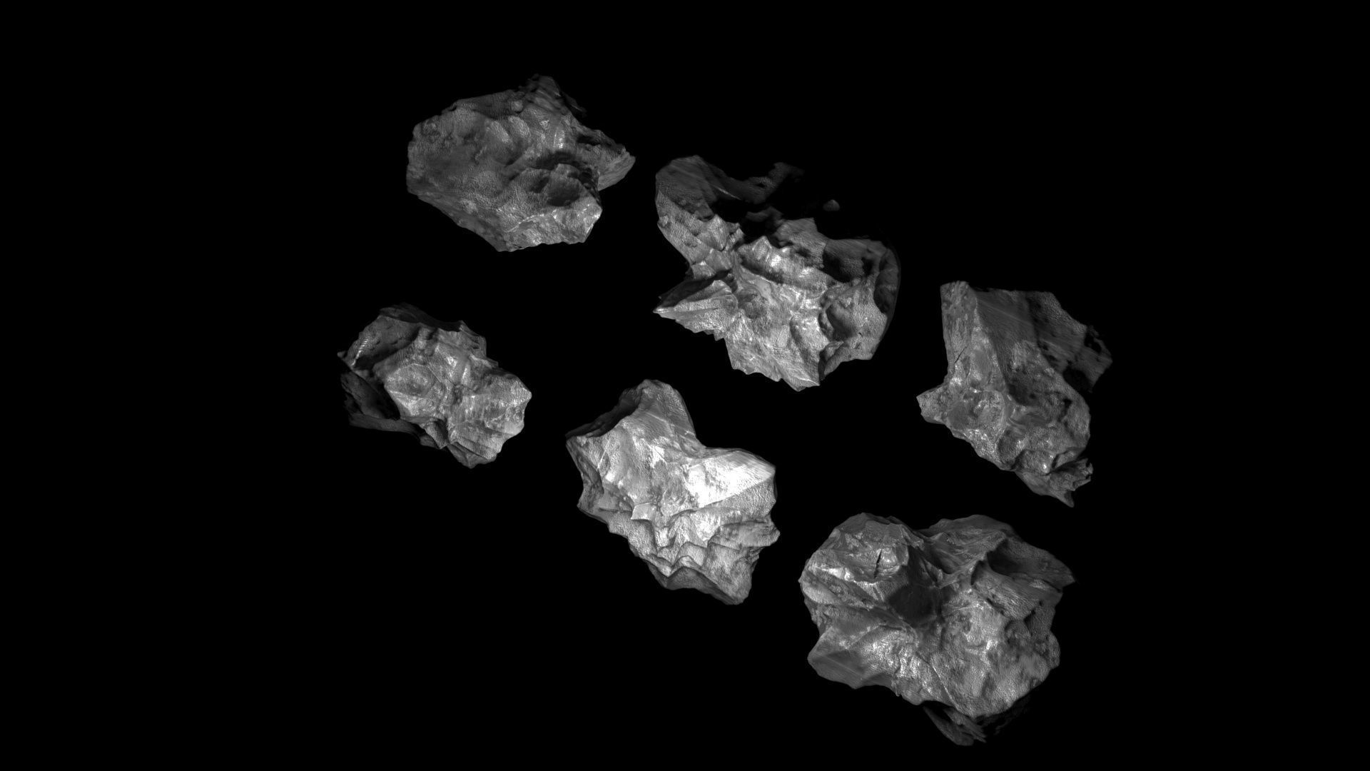 Asteroids Set 3D model_1