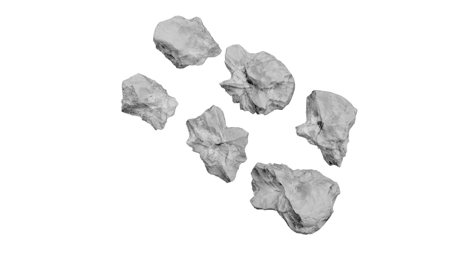 Asteroids Set 3D model_23