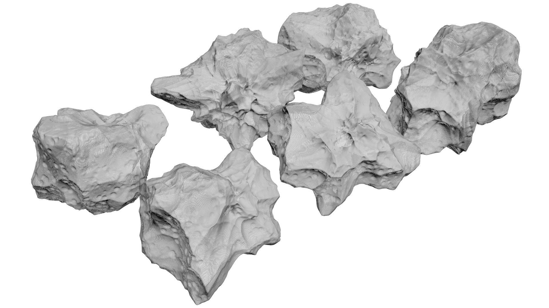 Asteroids Set 3D model_30