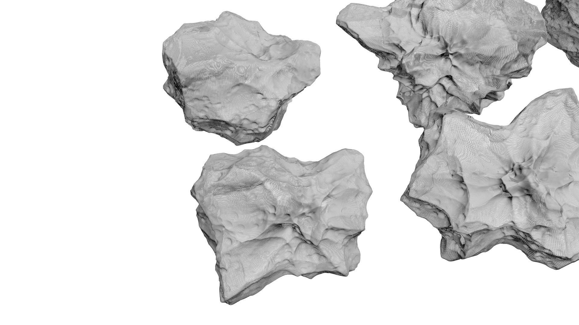 Asteroids Set 3D model_28