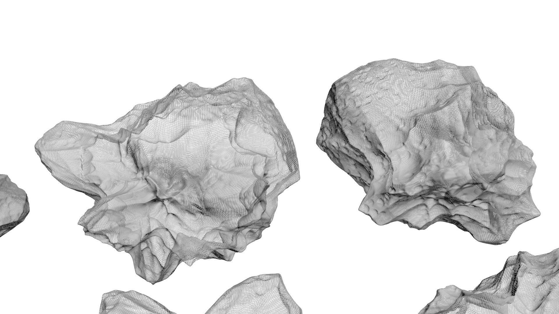 Asteroids Set 3D model_29