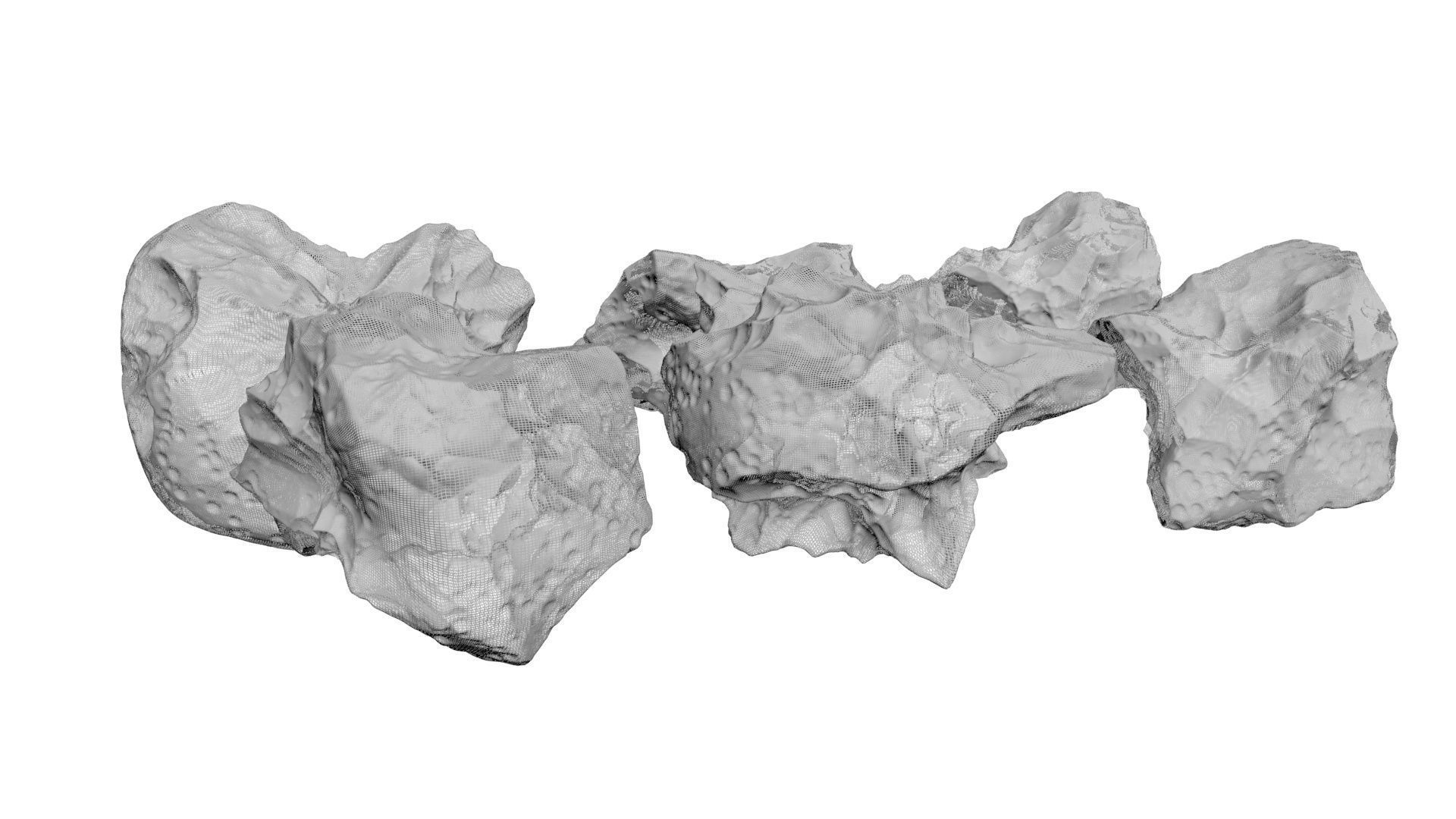 Asteroids Set 3D model_24