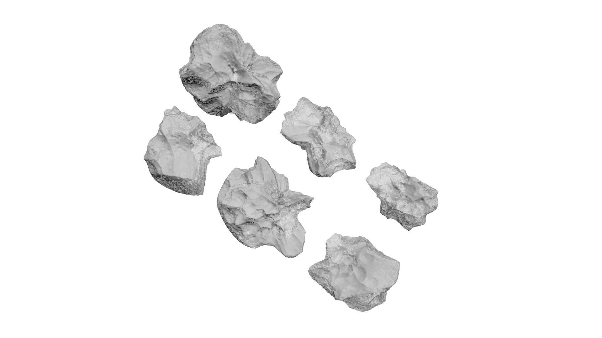 Asteroids Set 3D model_25