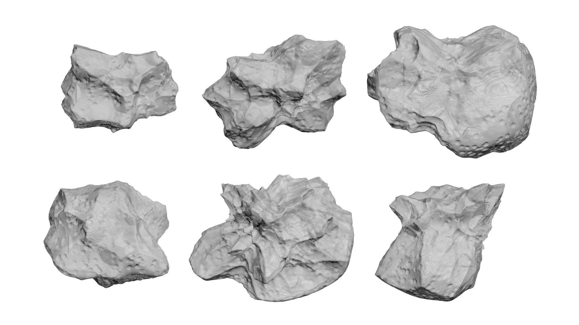Asteroids Set 3D model_34