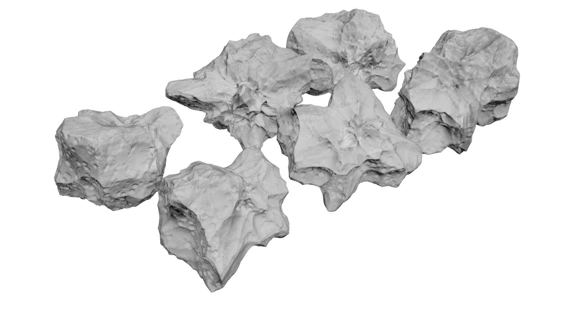 Asteroids Set 3D model_22