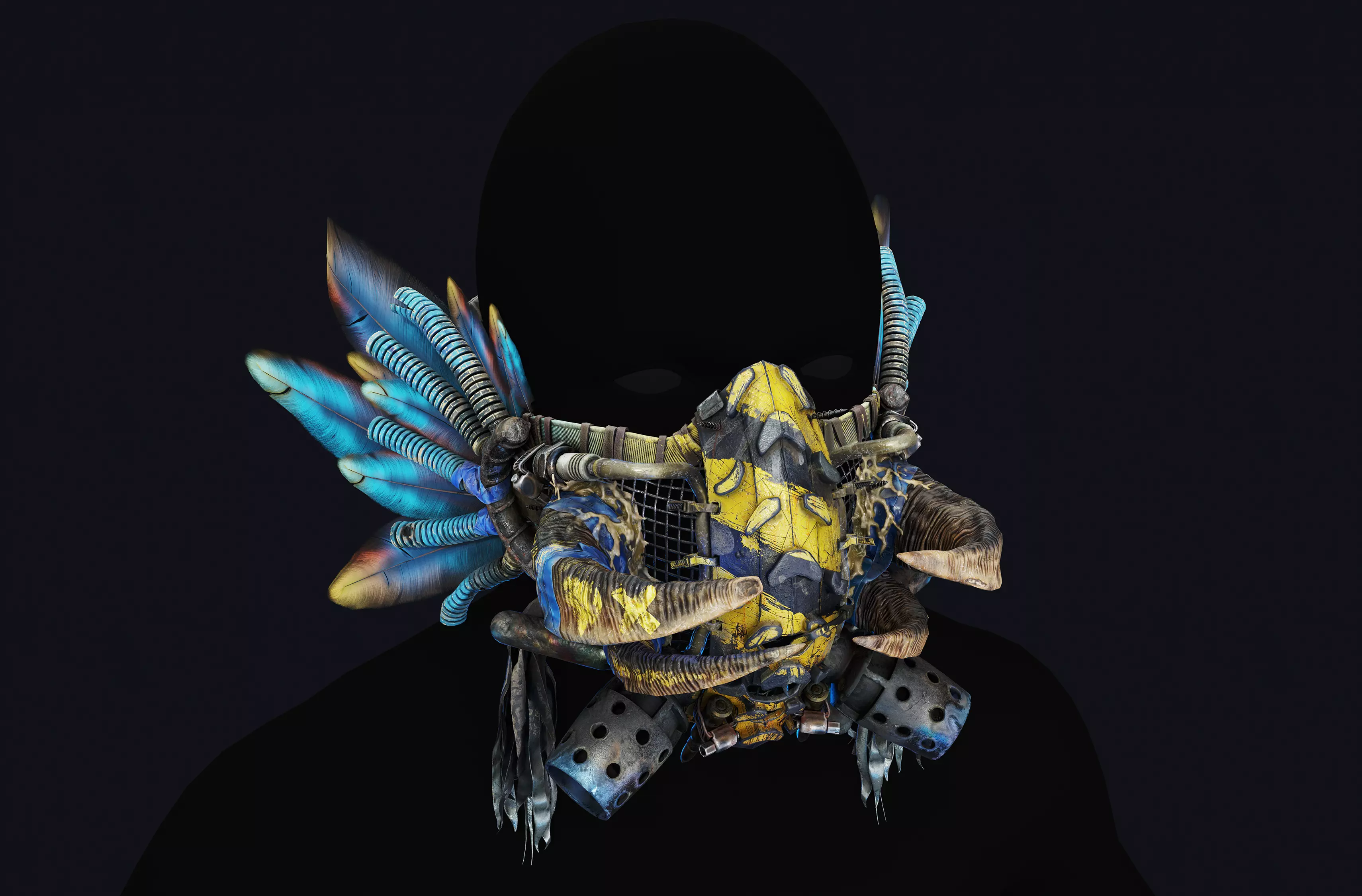 Post-apocalyptic respirator Low-poly 3D model