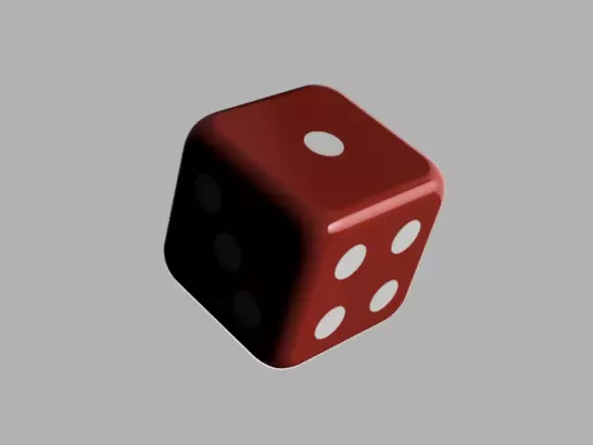 Weighted Trick Dice 3D print model_0
