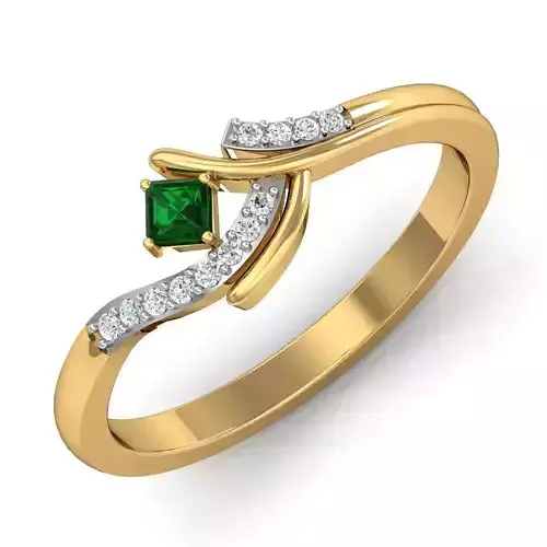 Women Diamond Ring 3dm STL  Render Details - P-1779