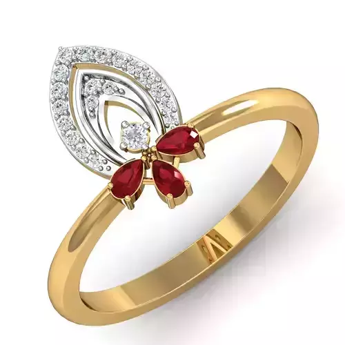 Women Diamond Ring 3dm STL  Render Details - P-1780