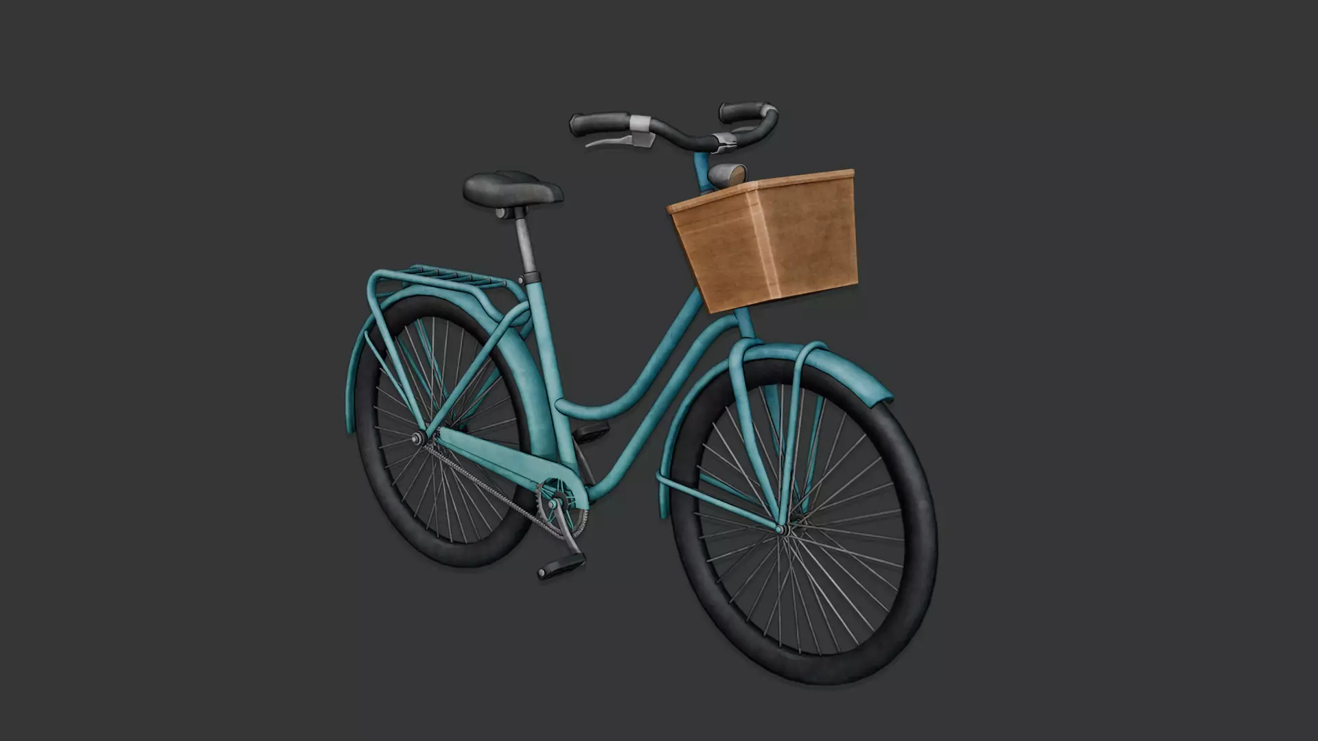 Dutch Style Bicycle 3D model_0