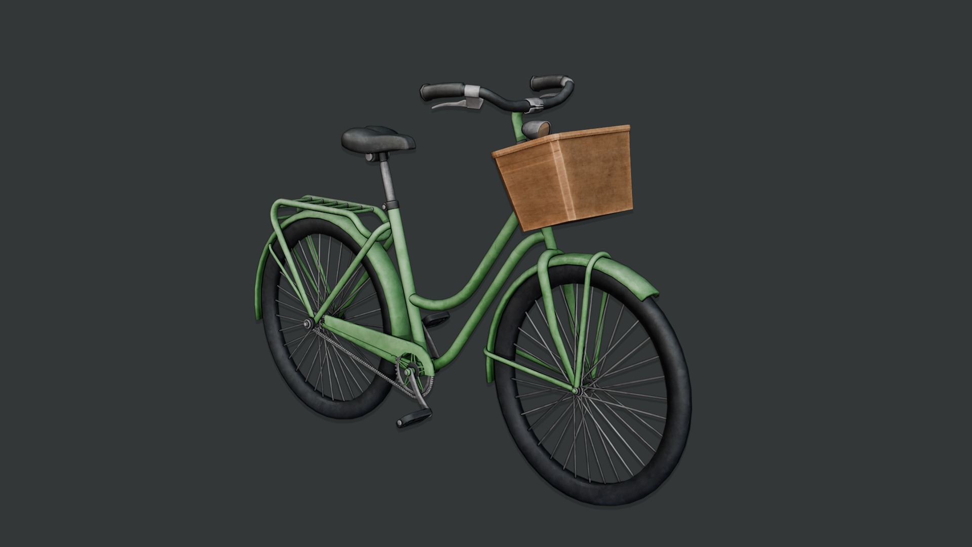 Dutch Style Bicycle 3D model_1