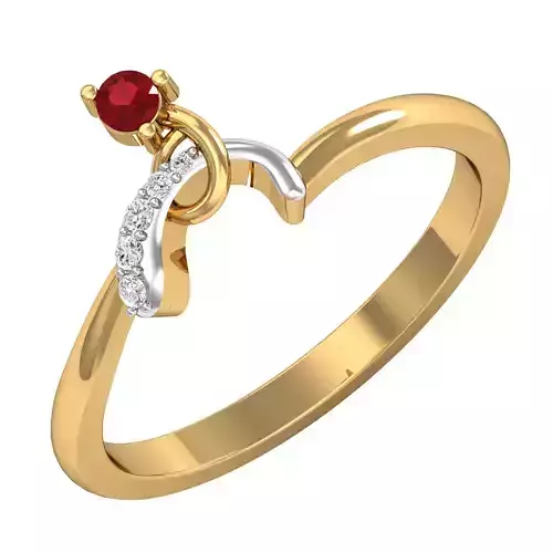 Women Diamond Ring 3dm STL Render Details - P-1781 3D print model