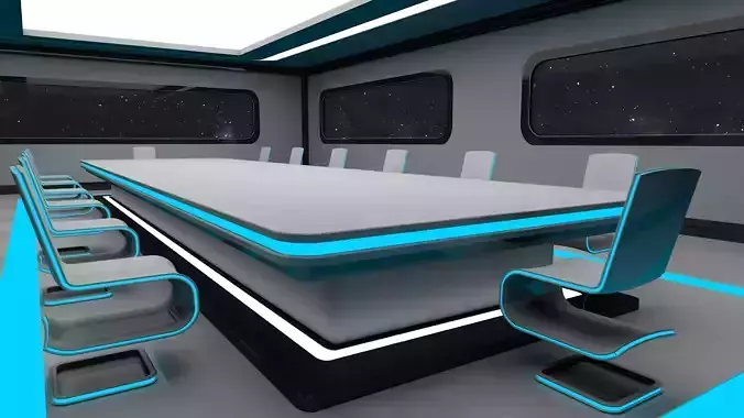 Sci Fi Conference Room 3D model