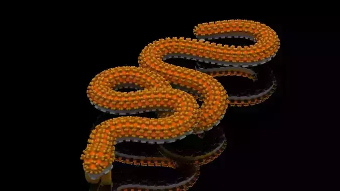 Serpentine Elegance Gem-Studded Snake Pendant