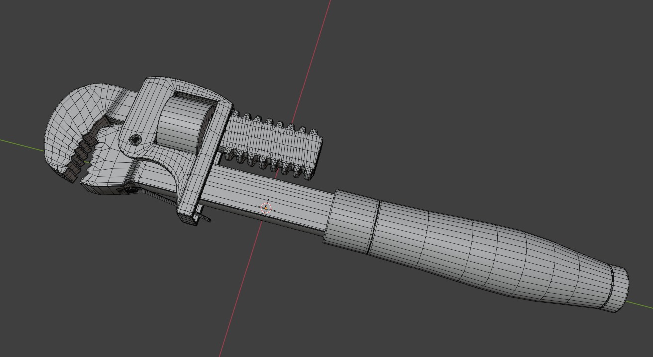 Pipe Wrench High-poly 3D model 3D model_8
