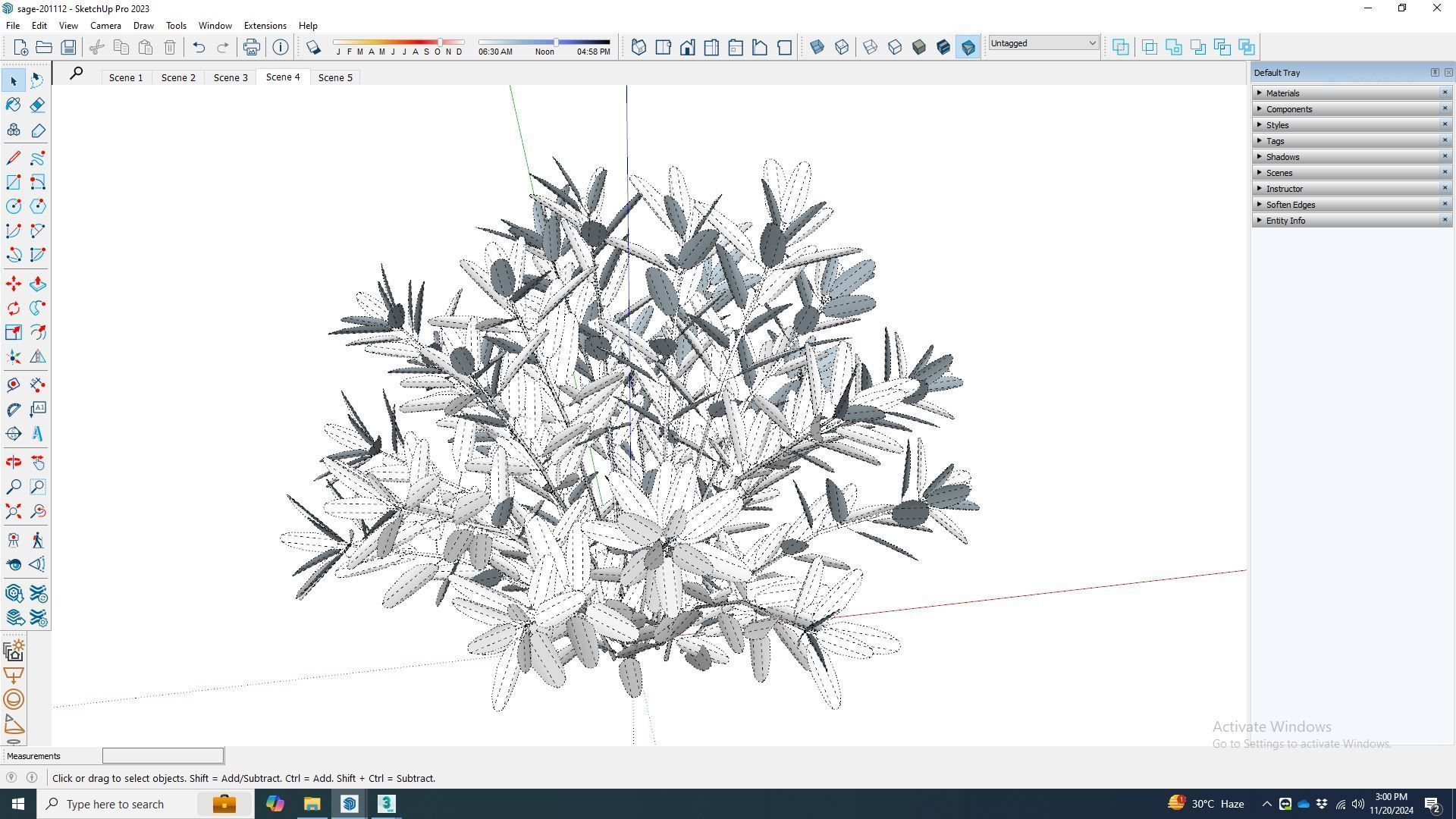 Plant Sage Low-poly 3D model_8