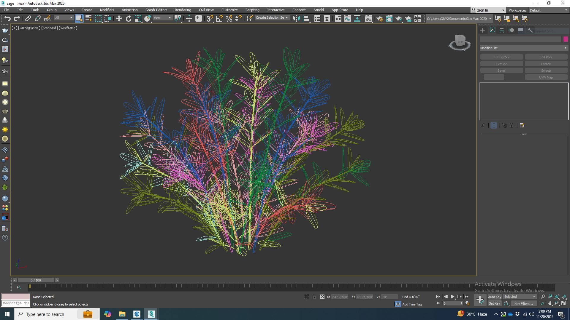 Plant Sage Low-poly 3D model_7