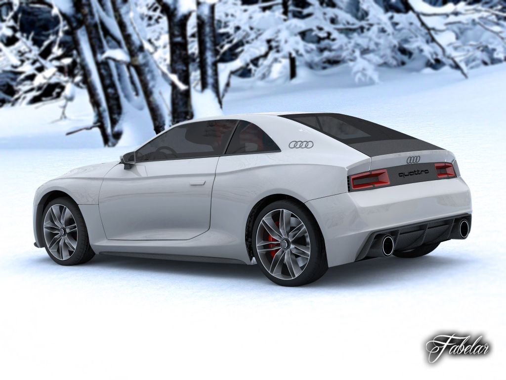 Audi Quattro concept STD MAT 3D model_2