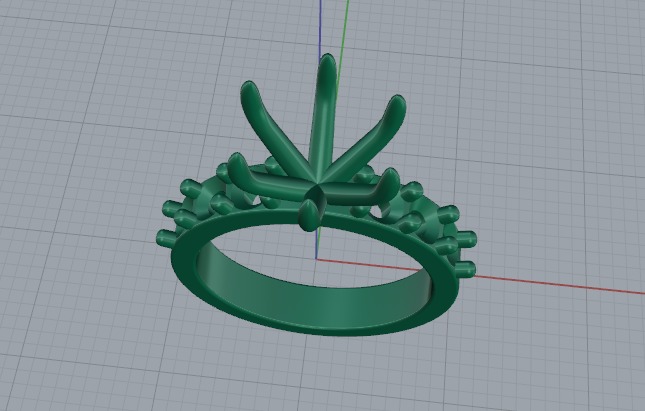 Solitaire ring Model 6709 3D print model_2