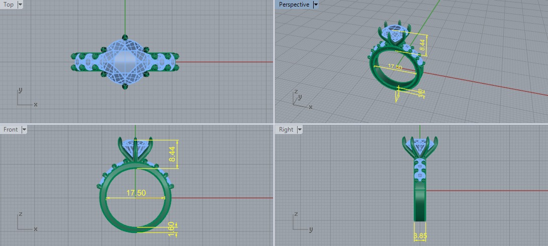 Solitaire ring Model 6709 3D print model_5