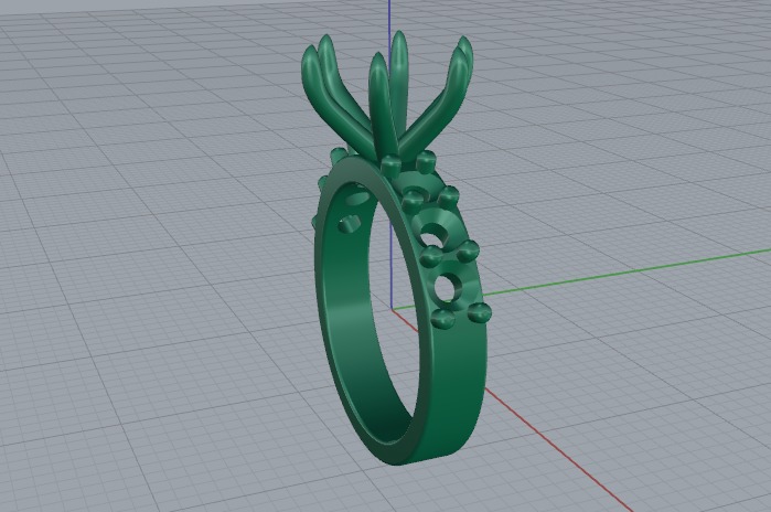 Solitaire ring Model 6709 3D print model_3