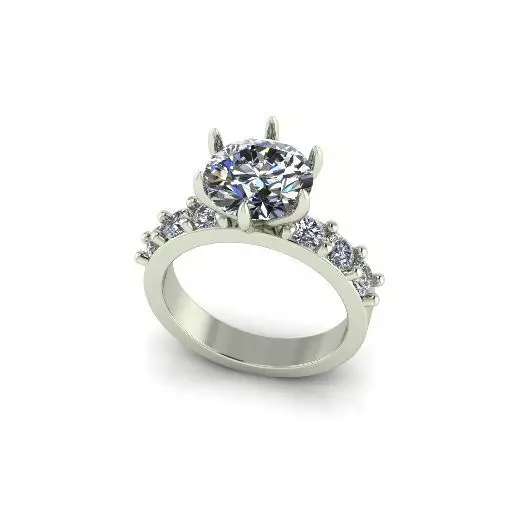 Solitaire ring Model 6709 3D print model_0
