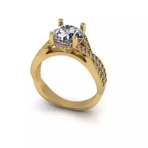 Halo engagement ring Model 6686